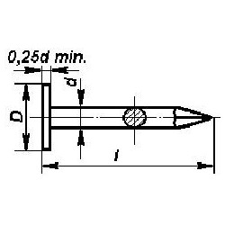 Hřebík lepenkový - zinek