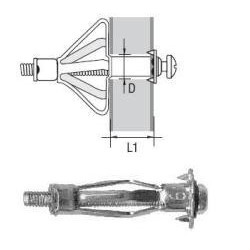 Hmoždinka dutinová + šroub